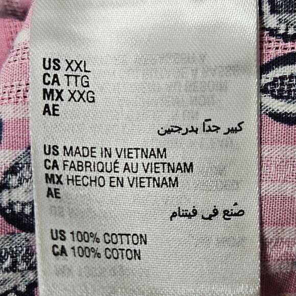 INC International Concepts XXL Pink Black Long Sleeve Floral Butterfly Shirt - Picture 6 of 8